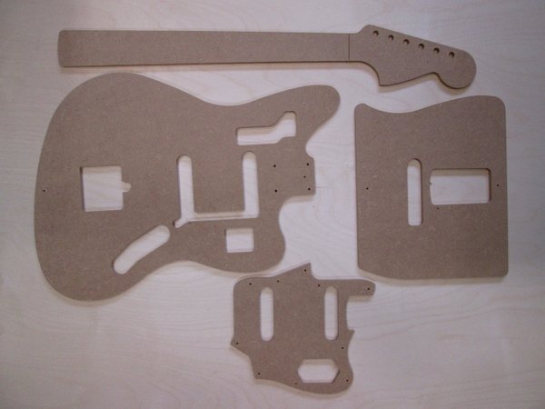 Jaguar Gitarre Schablone template set 24" Mensur